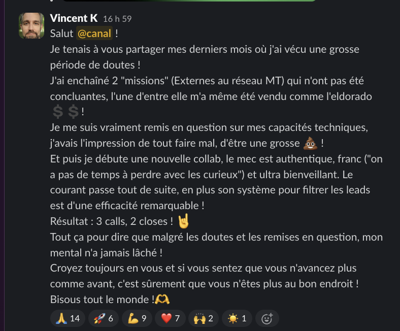 Témoignage d'un élève Money Trees
